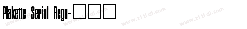Plakette Serial Regu字体转换